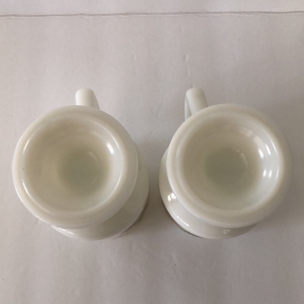 Corningware Spice Of Life Vegetables Milk Glass Pedestal Footed Coffee Mugs - Picture 9 of 16